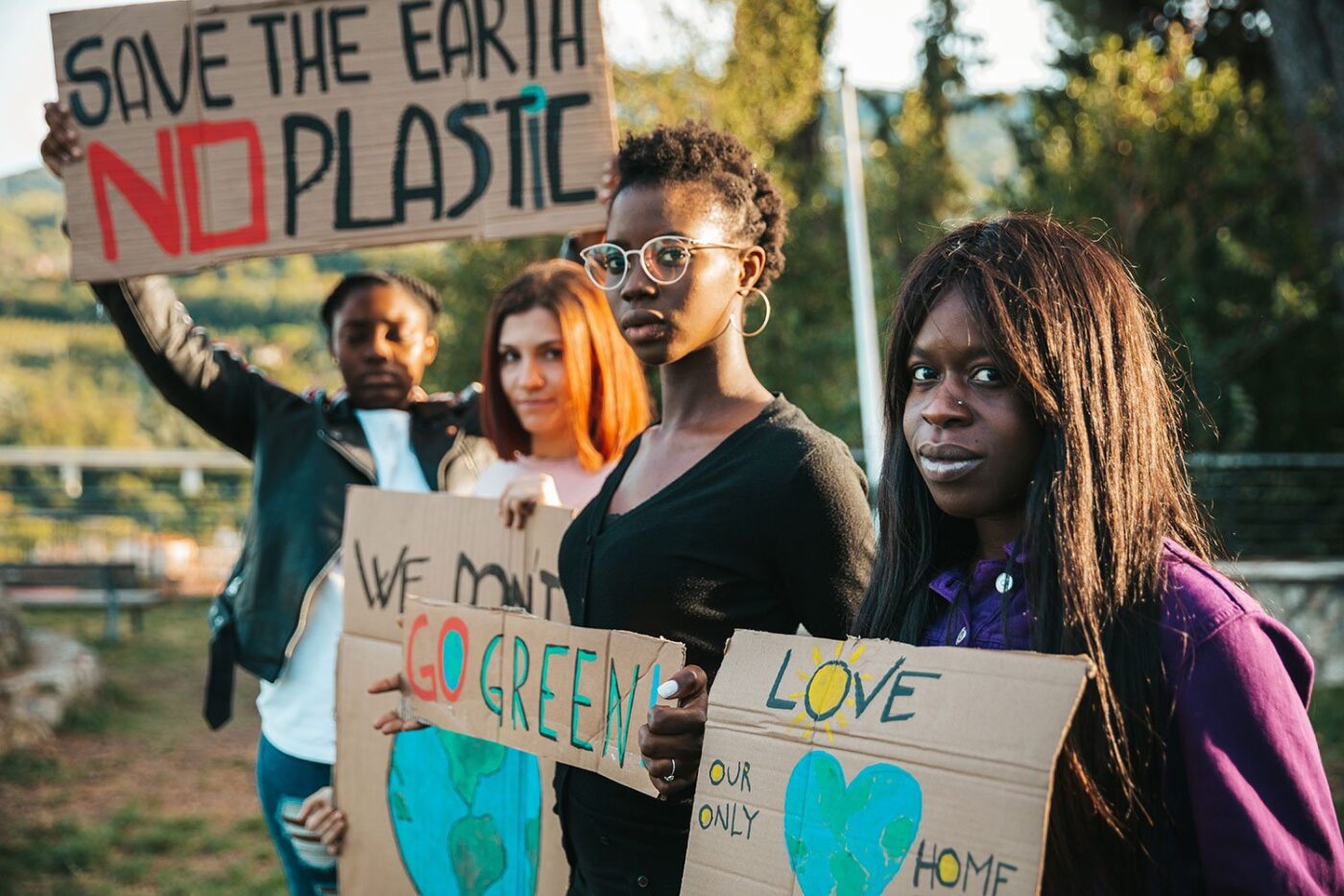 protesters fighting for climate justice