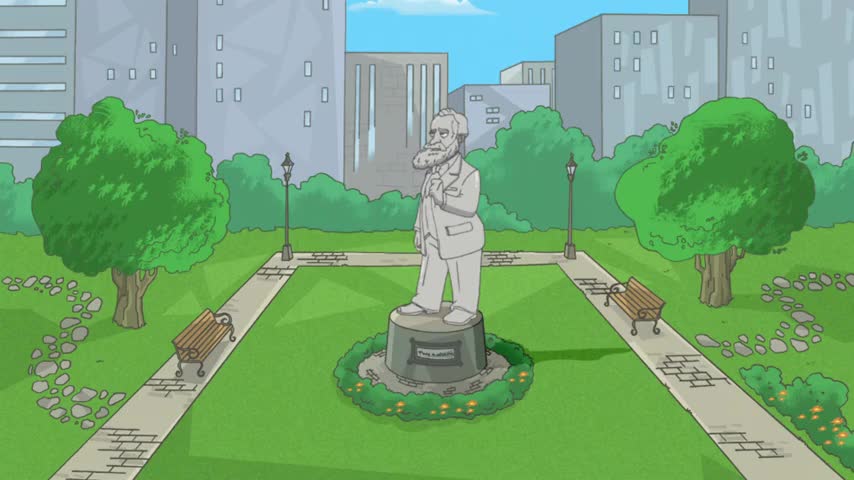 rutherford b hayes statue doofenshmirtz