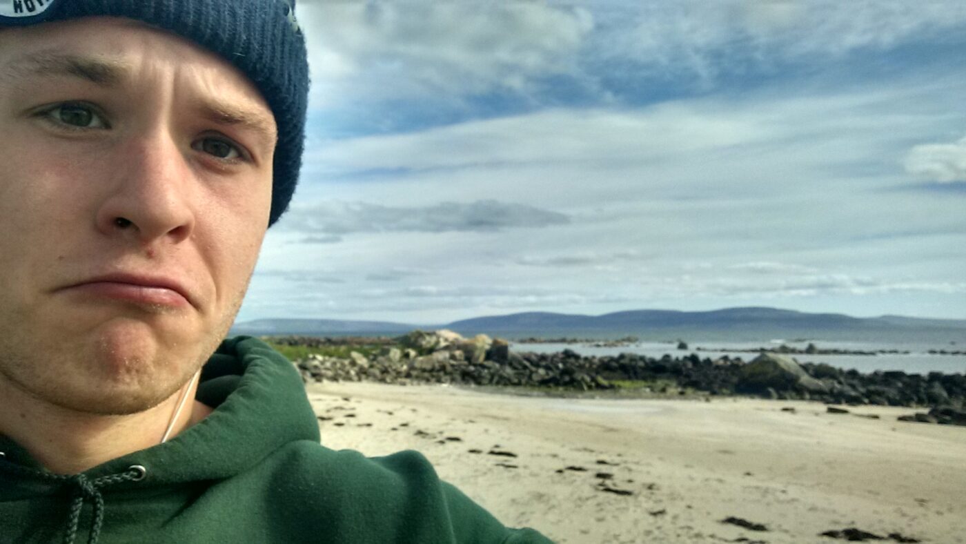 author's selfie while traveling in ireland