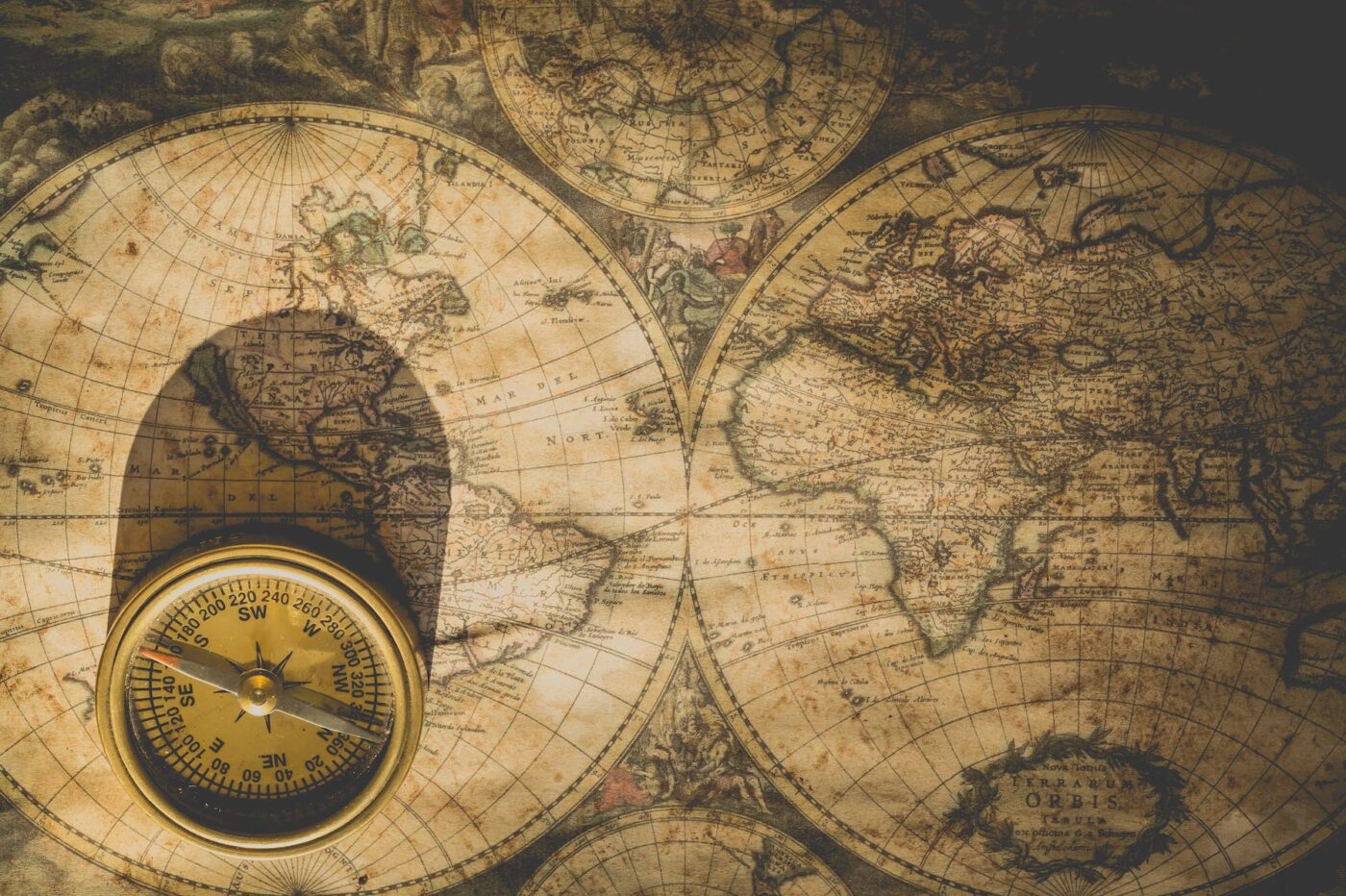old map and compass