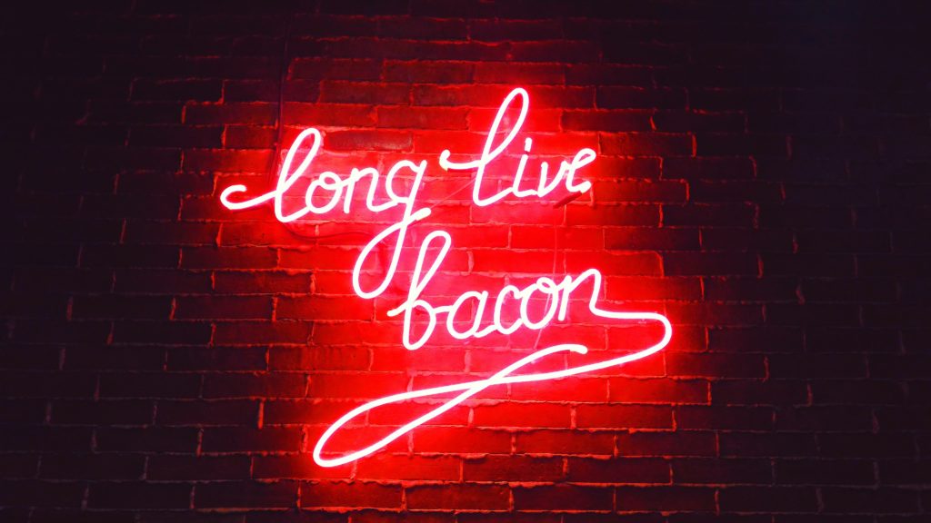 Red neon sign