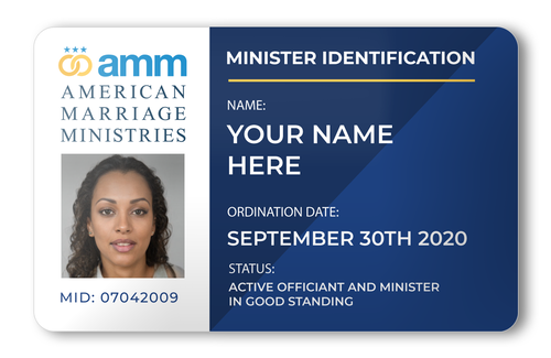 ID from the American Marriage Ministries