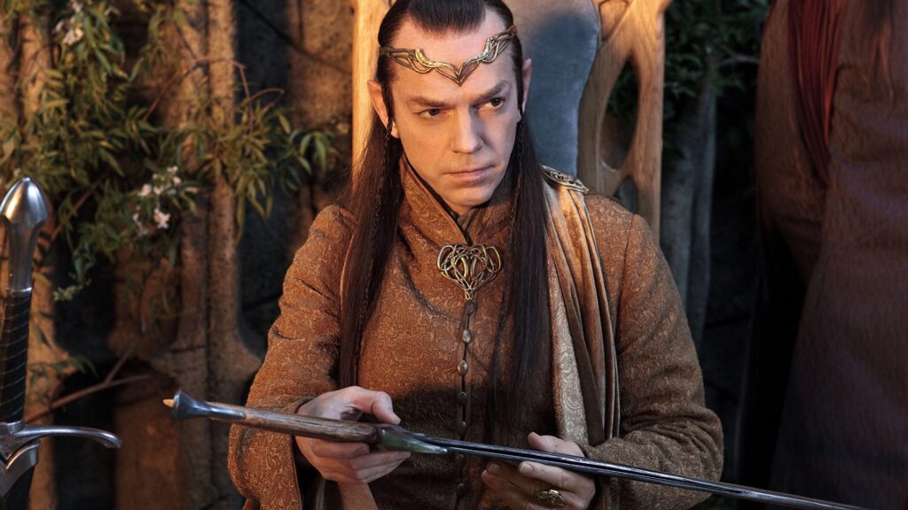 Elrond holding a sword