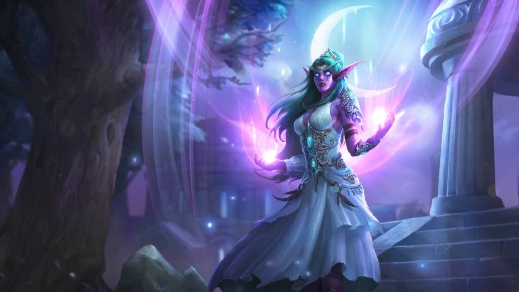 Tyrande at Elune's temple