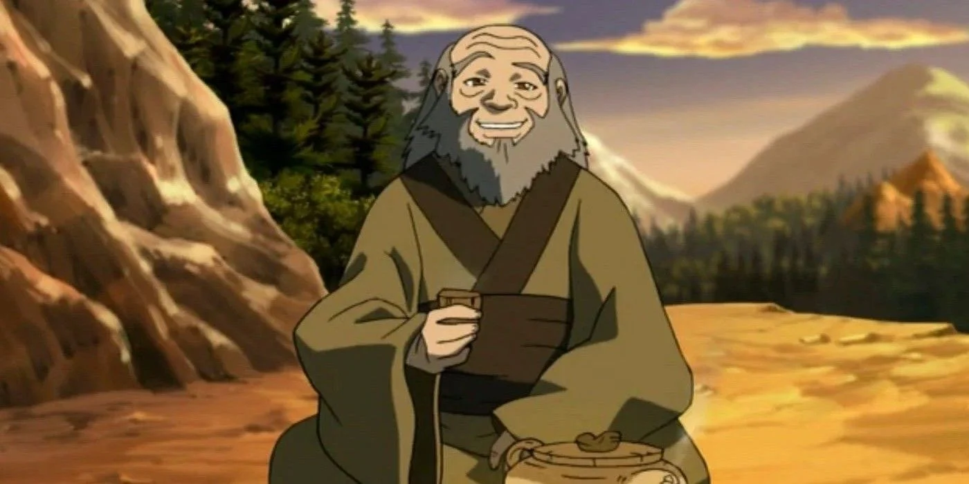 Uncle Iroh holding teacup