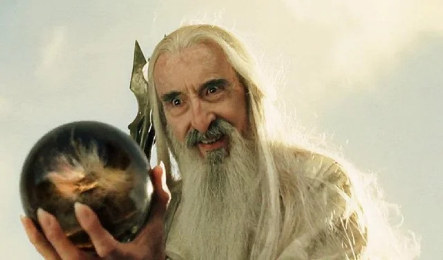 Saruman holding an orb