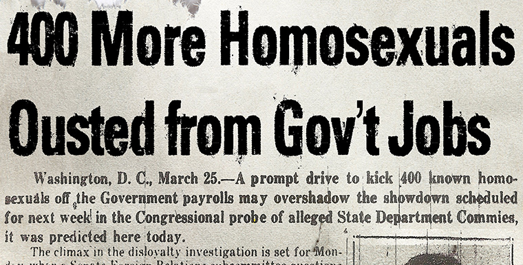 newspaper clipping about firing gay employees