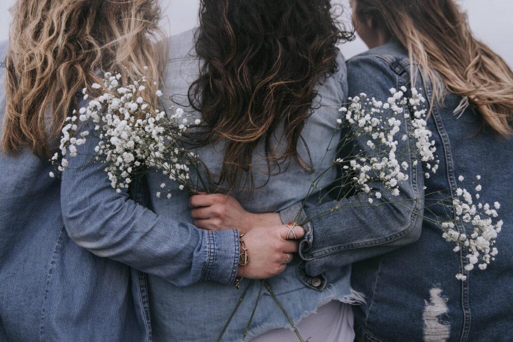 Women hugging