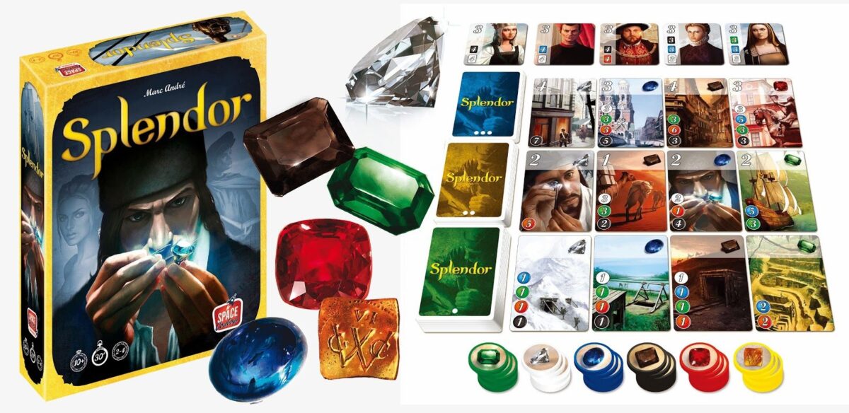 Splendor board game image from De Spelvogel