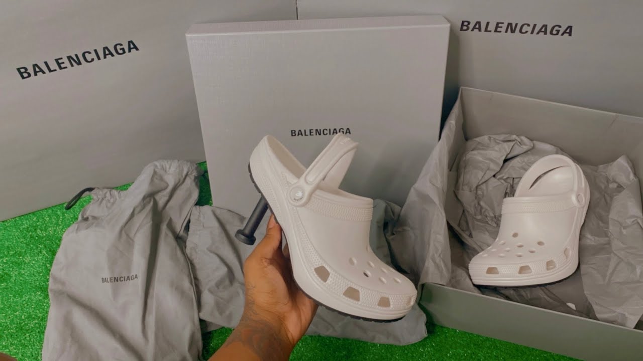 balenciaga crocs heels