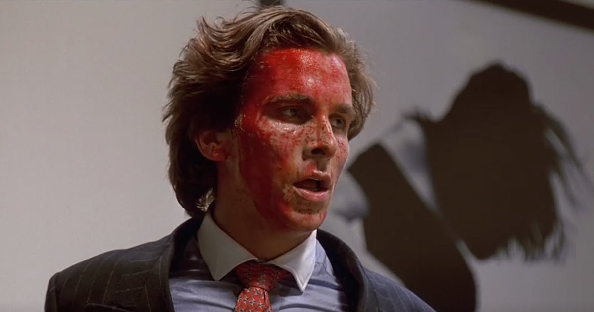American Psycho bloodied face image