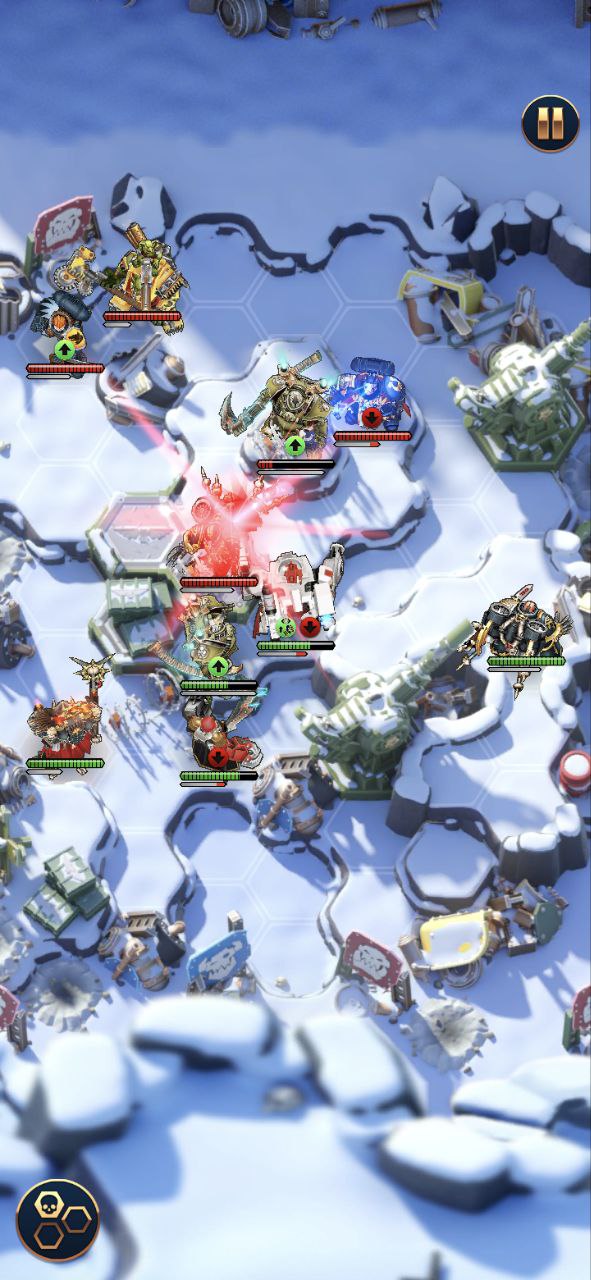 screenshot of Tacticus arena match