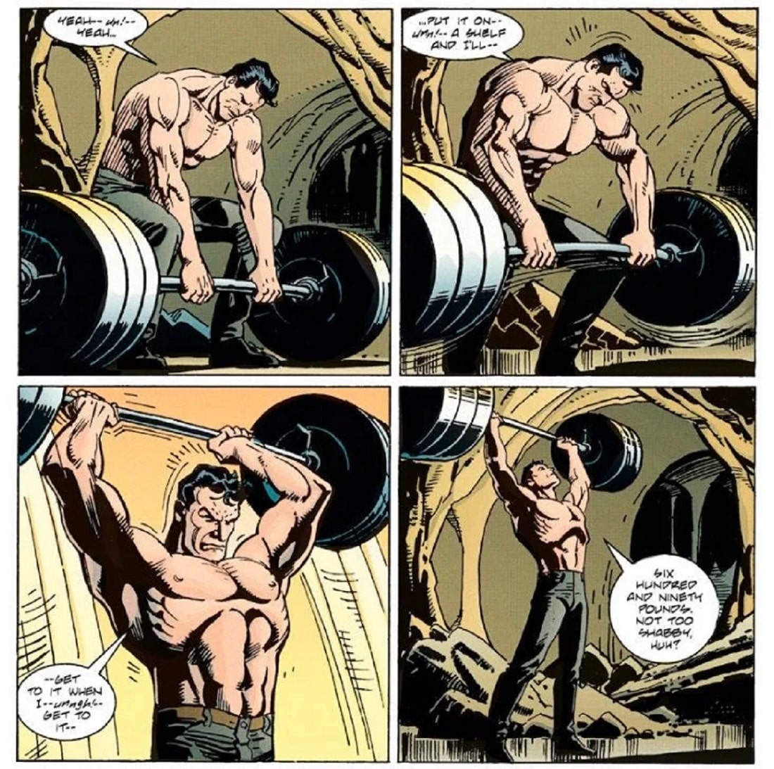 Batman lifting 690 lbs