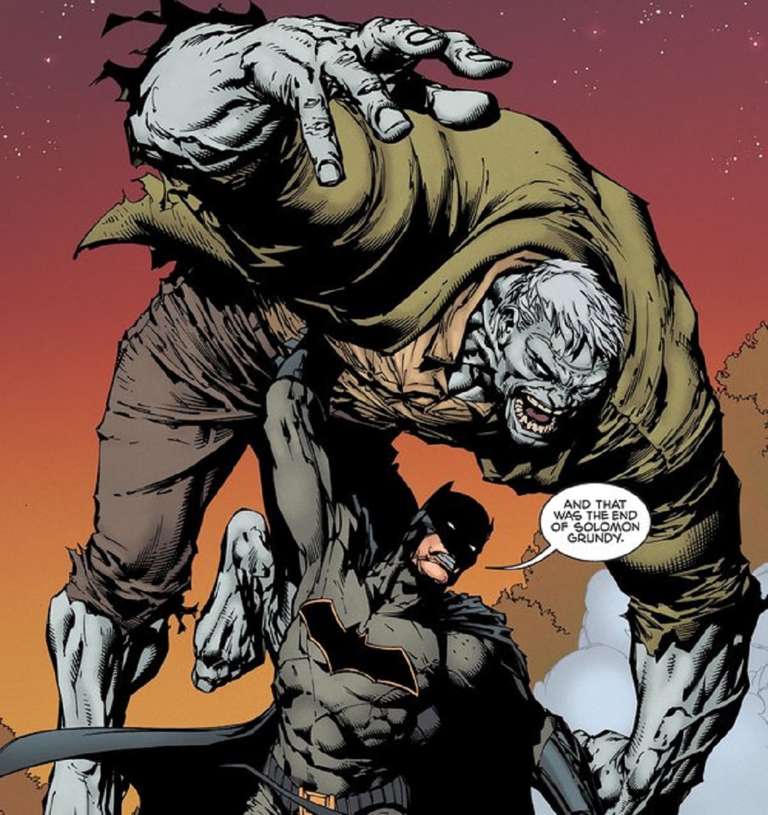 Batman lifts Solomon Grundy