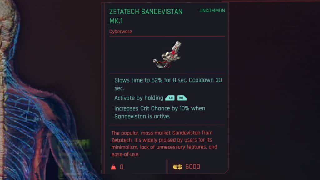 Best Sandevistan in Cyberpunk 2077 | Cyberware Guide