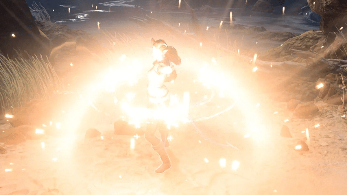 A caster in Baldur's Gate 3 casting a spell from the Light Domain