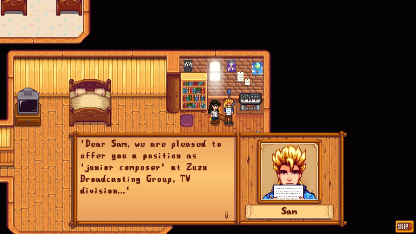 Sam in Stardew Valley