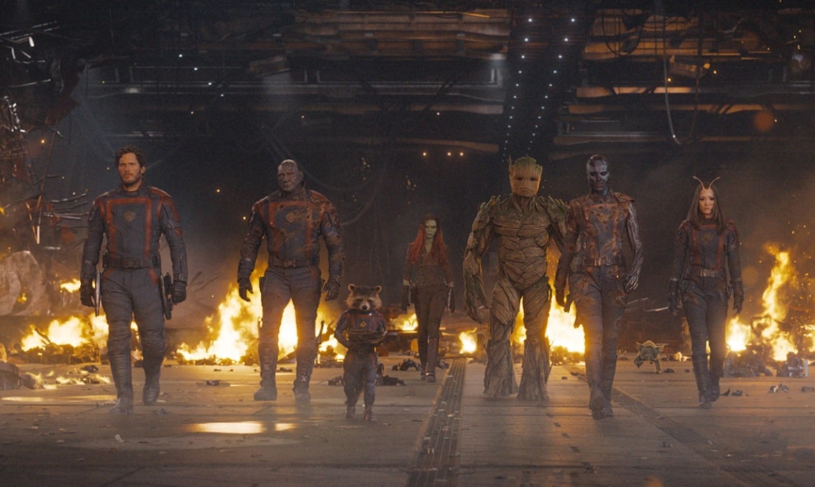 Guardians of the Galaxy pose