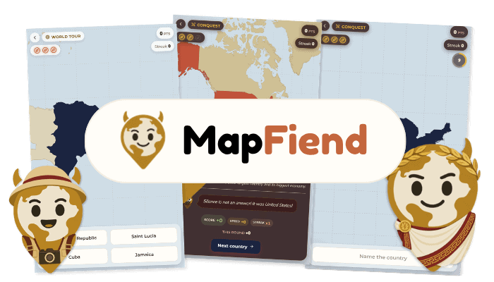 MapFiend Map Quiz Game - Fun Geography